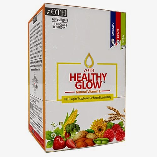 iOTH Healthy Glow 100% Natural 400 IU Vitamin E- D-Alpha Tocopherol, 60 Softgels Price Rs826