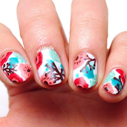 watercolor nail cute designs flowers nails lovely twigs fascinating themed polishes melon base paint another baby
