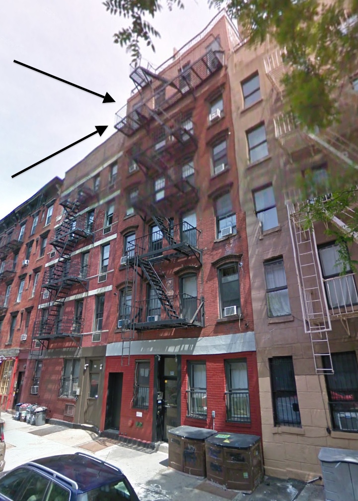 EV Grieve Protest at 515 E. Fifth St. this morning, site of Ben Shaoul