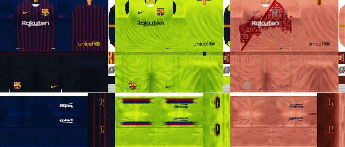 FC Barcelona Kit Season 2018/2019 For PES 6