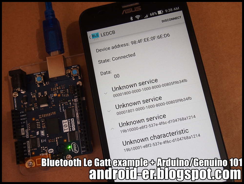 Android-er: Bluetooth Le Gatt example to link with Arduino/Genuino 101