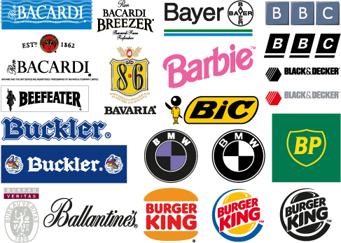 Logos y marcas comerciales con la letra “B” - vector