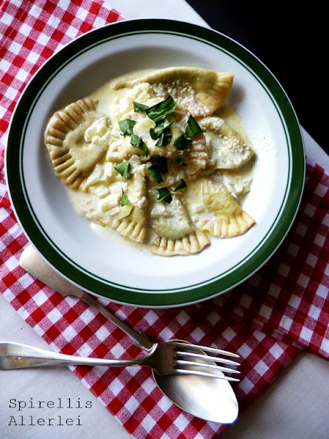 Spirellis Allerlei - Ravioli mit Bärlauch Frischkäse Füllung