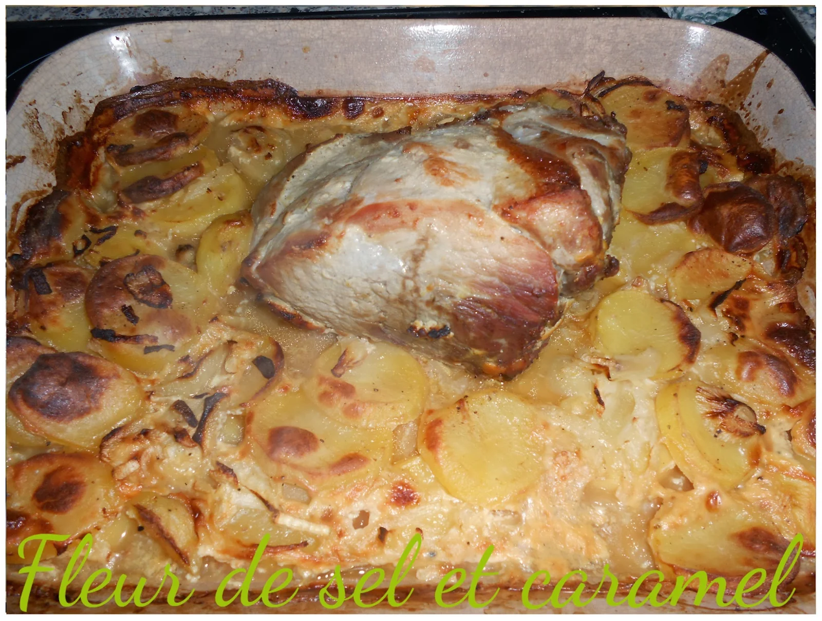 Fleur de sel et Caramel: Palette de porc à la diable et ses pommes de