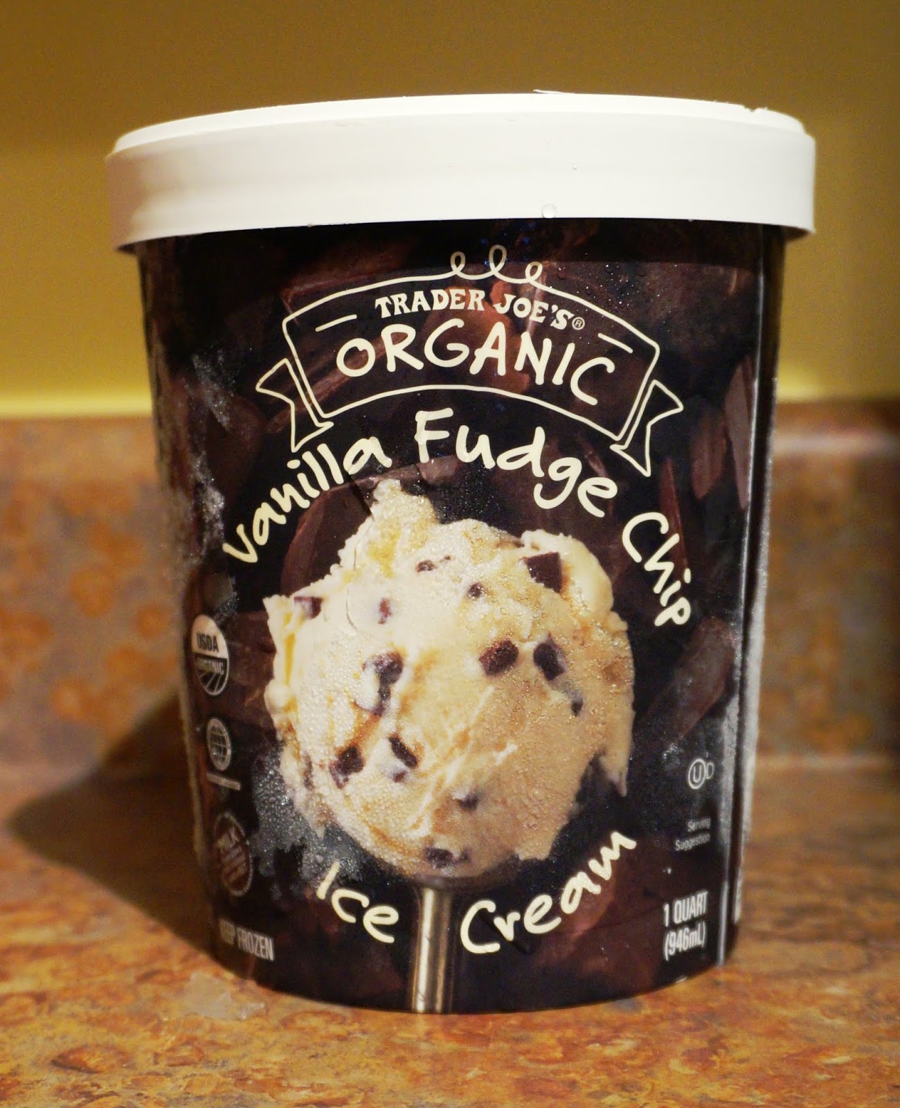 Exploring Trader Joe's Trader Joe's Organic Vanilla Fudge Chip Ice Cream