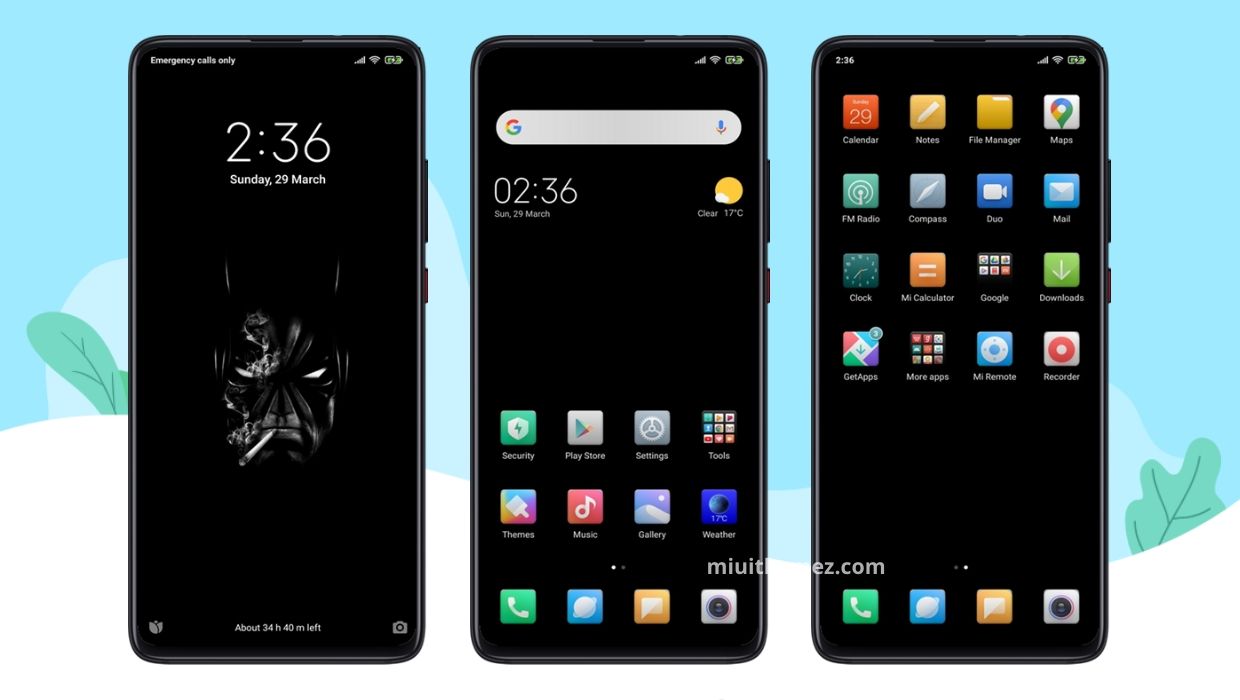 Black Android MIUI 11 Theme Black Android MIUI 11 Theme