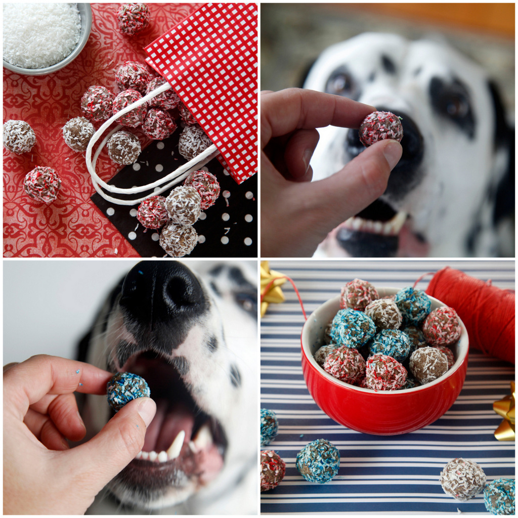 Dalmatian DIY {RECIPE} Festive Coloured Coconut Banana Truffle Treats