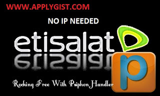 Settings for latest Etisalat Unlimited browsing using Psiohon