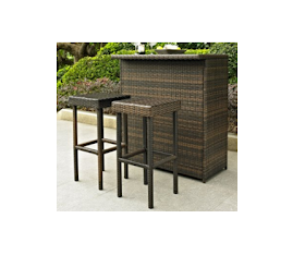 Outdoor Furniture Crosley Outdoor Wicker Bar Set