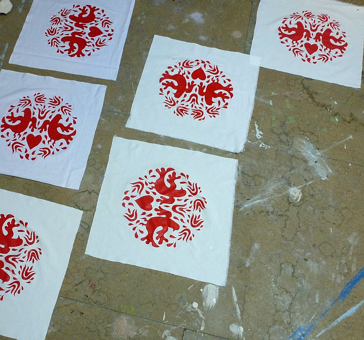 I LOVE RED Silk Screen Printing