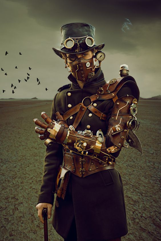 steampunk-fashion-guide-leather-masked-mechanical-armed-man-of-mystery