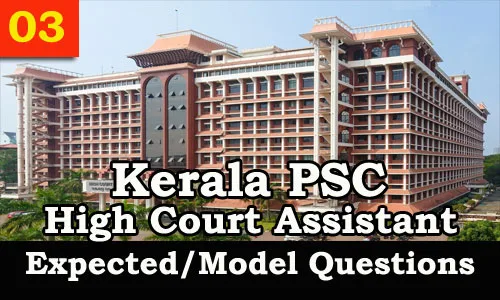 Model Questions High Court Assistant - 03