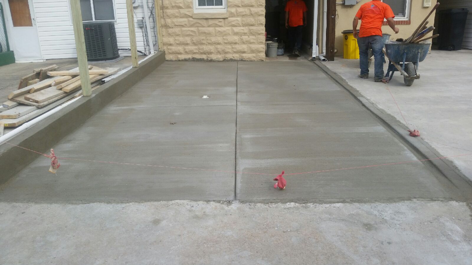 Custom Stoneworks & Design Inc. Parking Pad installation in Federal