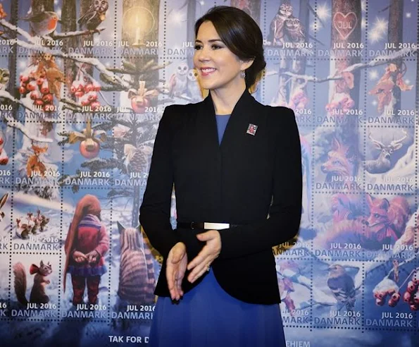 Princess Mary at unveiling of annual Christmas Stamp Collection-Julemærke in Copenhagen