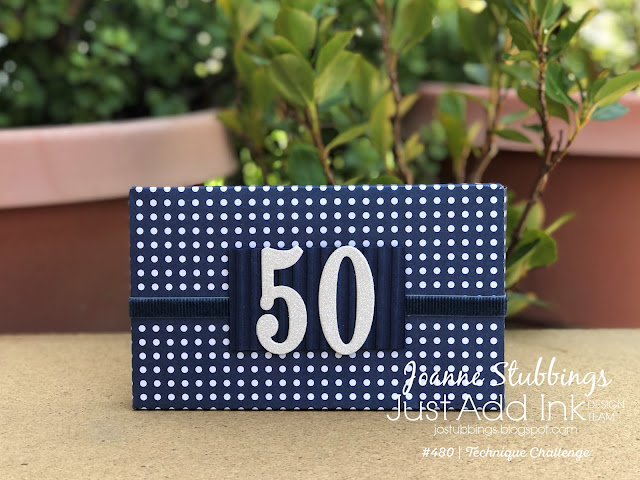 Jo's Stamping Spot - Just Add Ink Challenge #480 Doctor Who TARDIS Extended Concertina Card using Stampin' Up! products