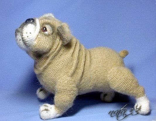 bulldog amigurumi dog crochet pattern