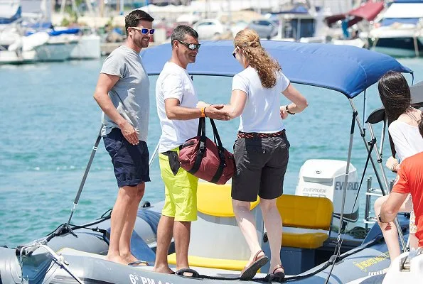 Infanta Elena of Spain and her daugther Victoria Federica Marichalar Borbon attended the training day of 37th Copa del Rey Mapfre Sailing Cup