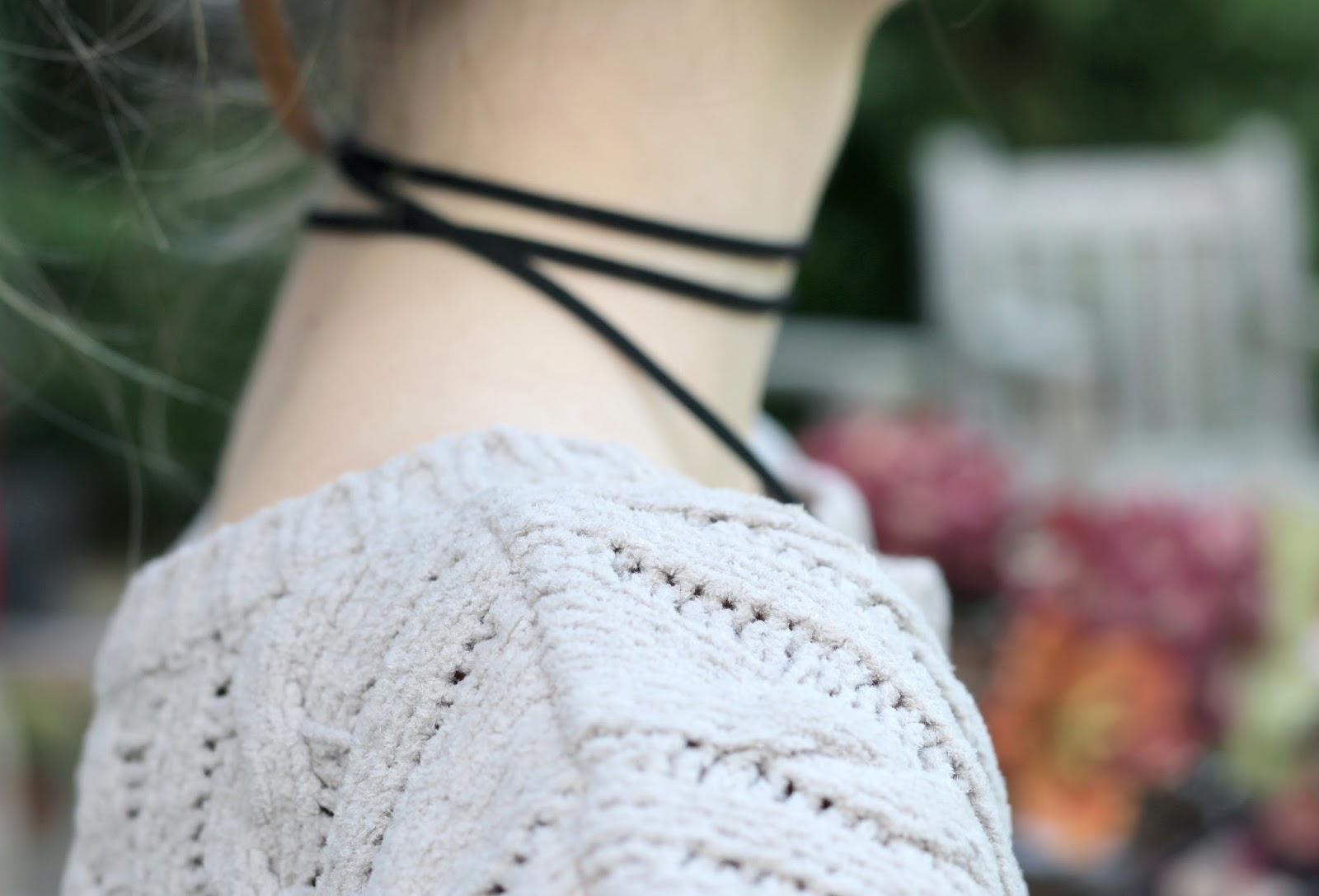 Black long suede choker Black double wrap long suede choker