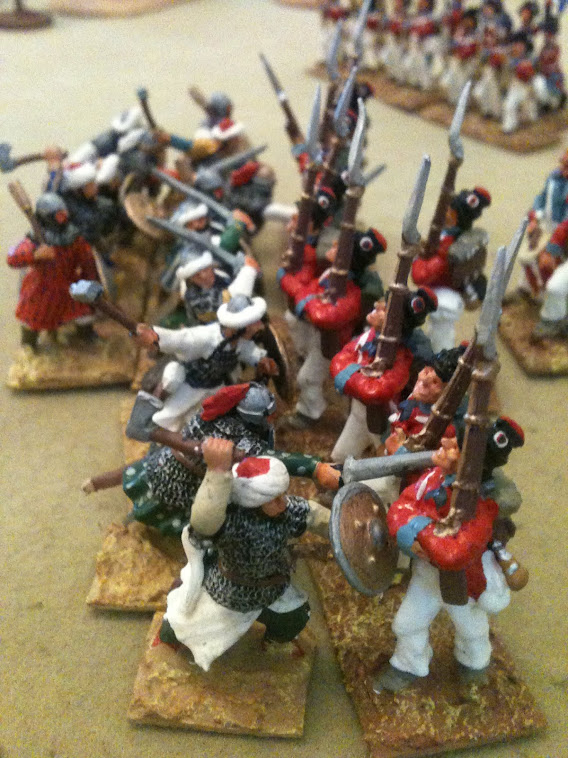 Dismounted Noble Warriors giving it to the French