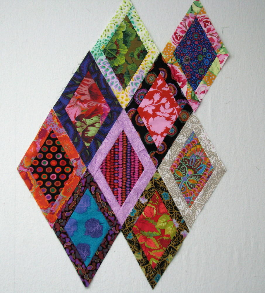 Exuberant Color Diamonds with borders.......