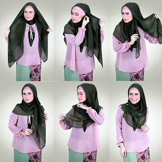 Tutorial hijab segi empat simple untuk sehari hari Tutorial hijab segi empat simple untuk sehari hari