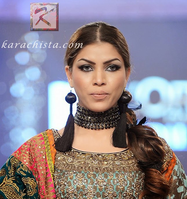 Pakistani Bridal Hair and Beauty Trends 2014 from fashion week - Nabila for Sana Safinaz