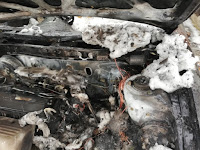(ФОТО) пожар легковой автомобиль «Toyota Carina».