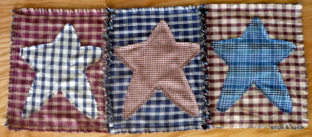 Sewing tutorial for making a star, rag quilt table runner