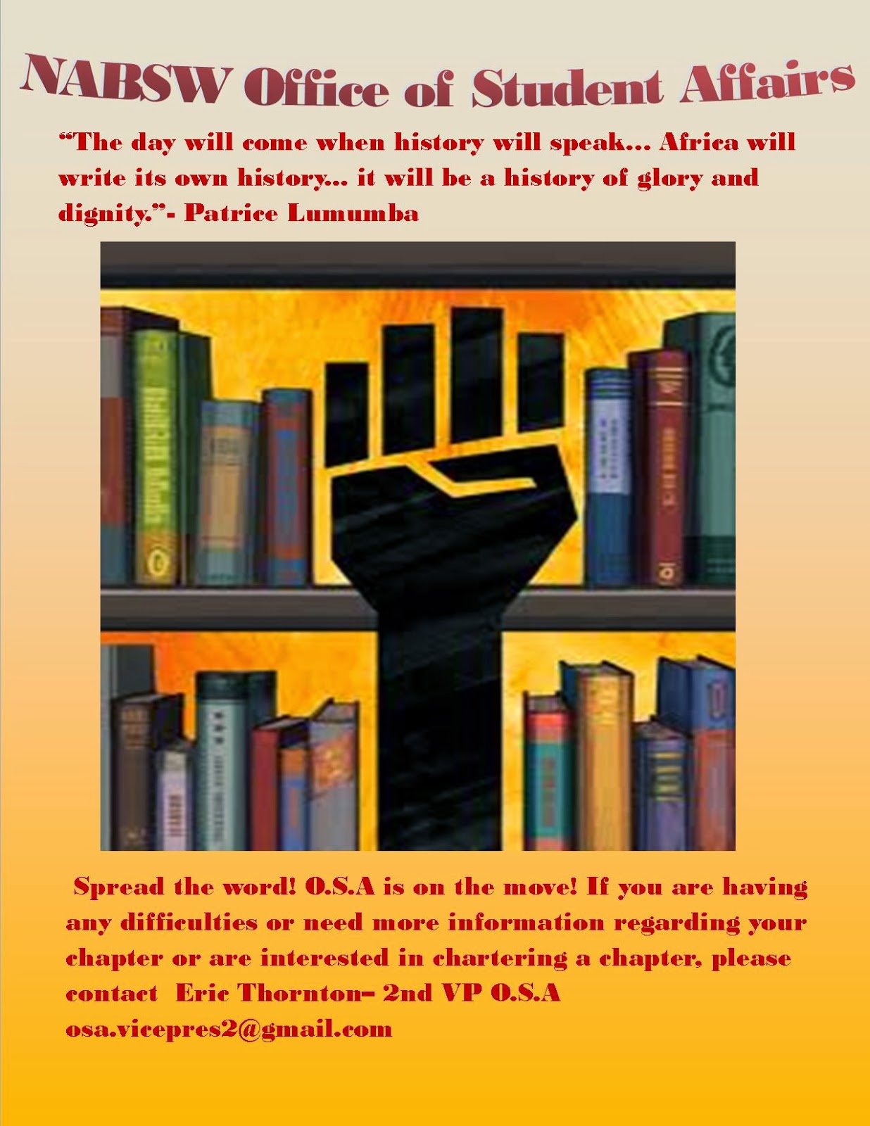 National Association of Black Social Workers Office of Student Affairs