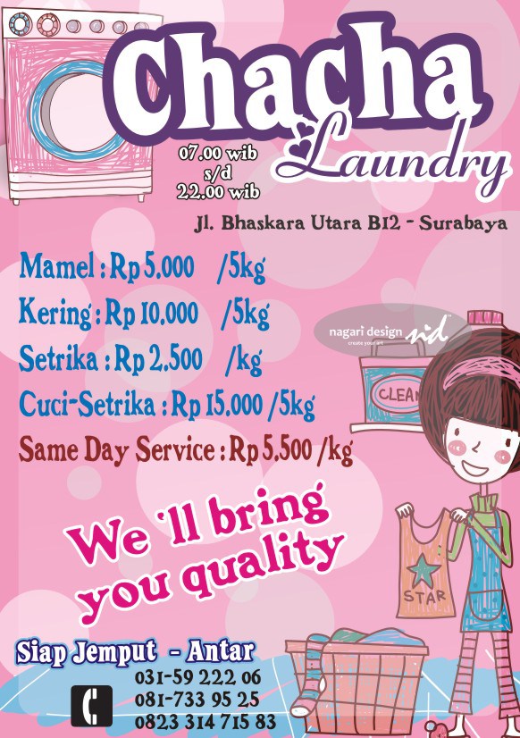 Gambar Contoh Brosur Flyer Laundry Menarik Promosi Gambar ...