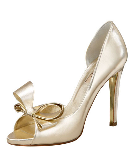 chaussure mariage doré