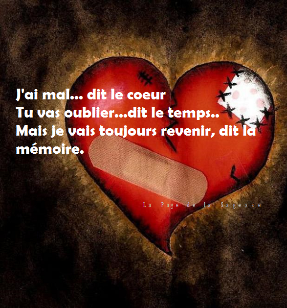 LES PANNEAUX ROSES Citation pour coeur blessé