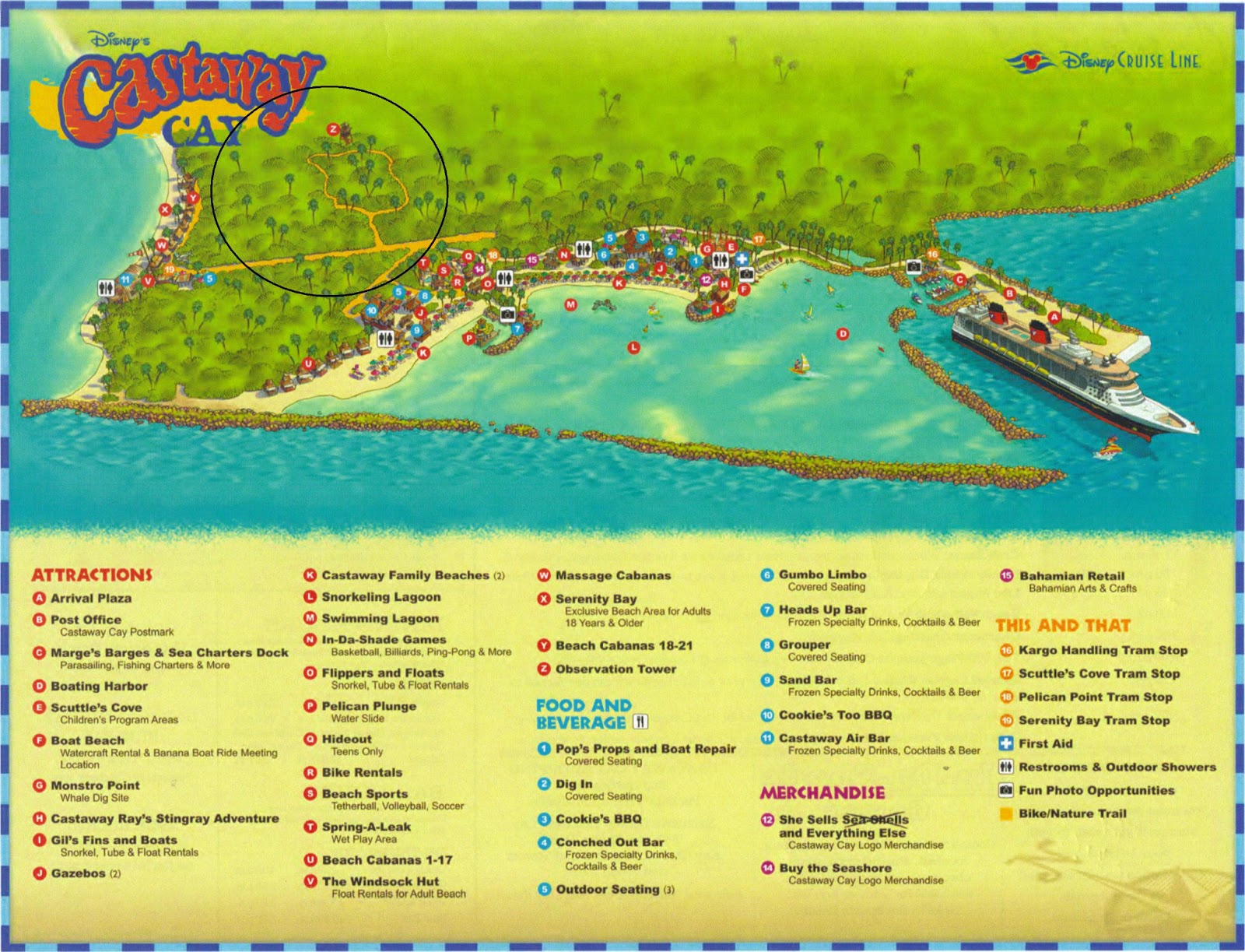 Williams Family Disney Cruise - Castaway Cay Map And Bike Path