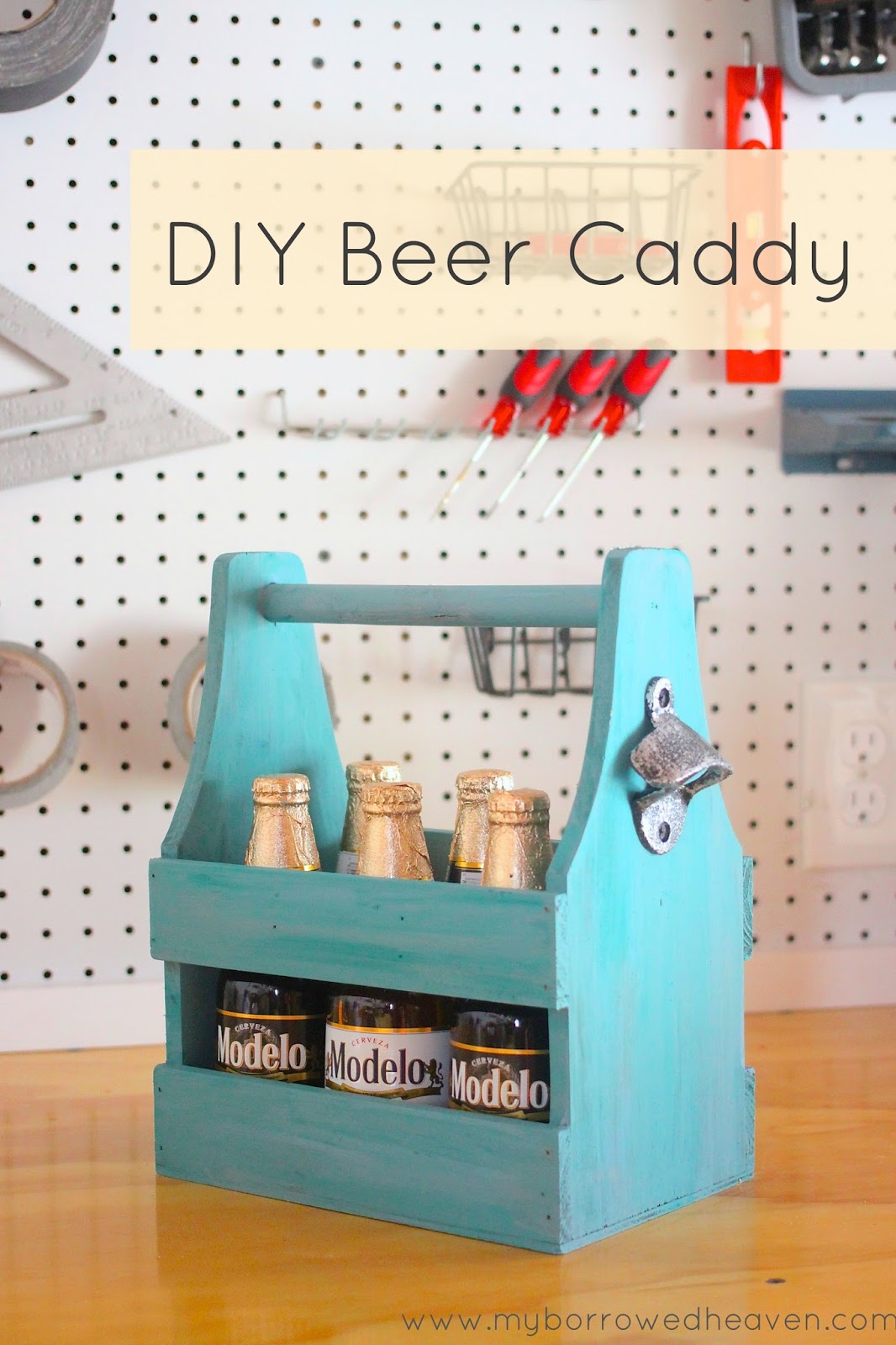 borrowed heaven Summertime Host Gift Idea DIY Beer Caddy