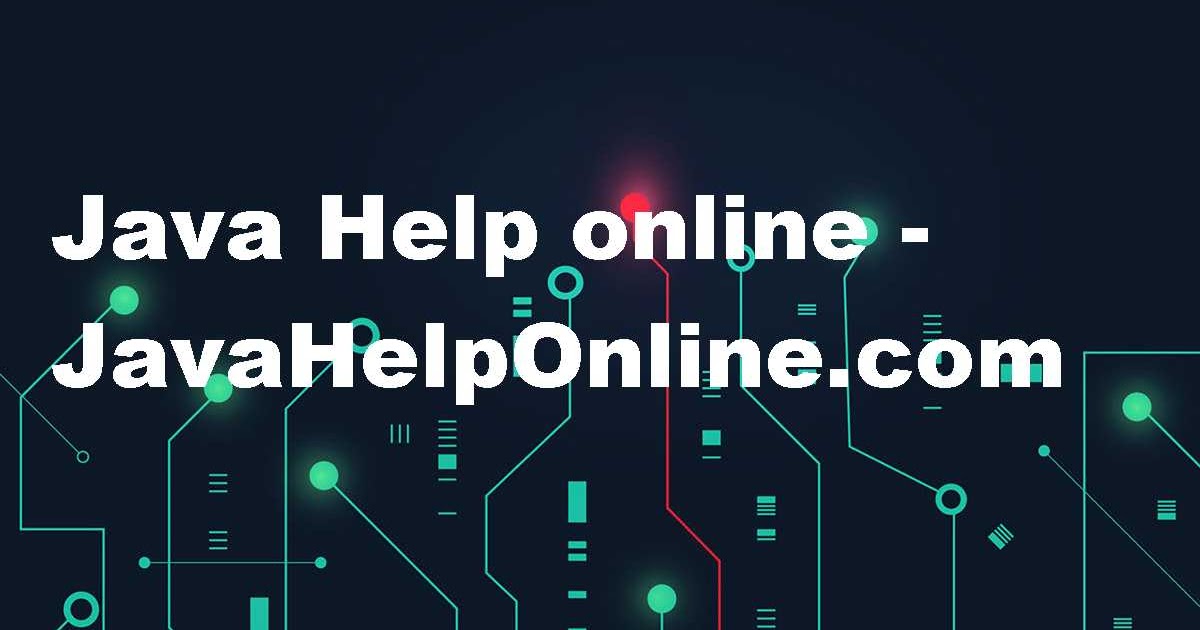 Java Help online