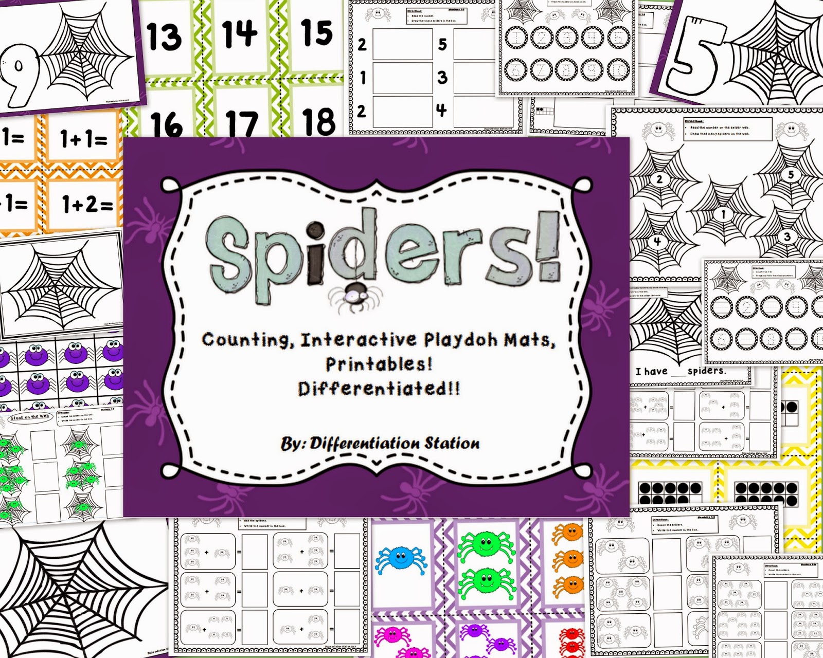 http://www.teacherspayteachers.com/Product/Spiders-Interactive-Play-Dough-Mats-Counting-Centers-and-Games-and-Printables-912821
