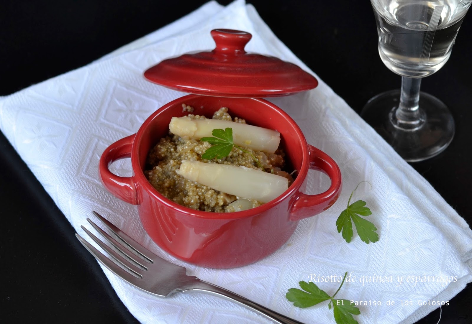 Paraiso RISOTTO DE QUINOA,BOLETUS Y ESPARRAGOS BLANCOS.