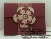 Dawn Stock Stamping Stampin StampingWithDawn Fun Flowers Die Fancy Fan embossing folder Designer Series Paper DSP brad Card Gift Box Stamping With Dawn