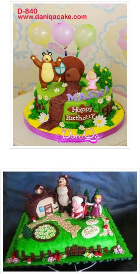 Koleksi Foto Gambar Kue Fondant Ulang Tahun Masha and The Bear