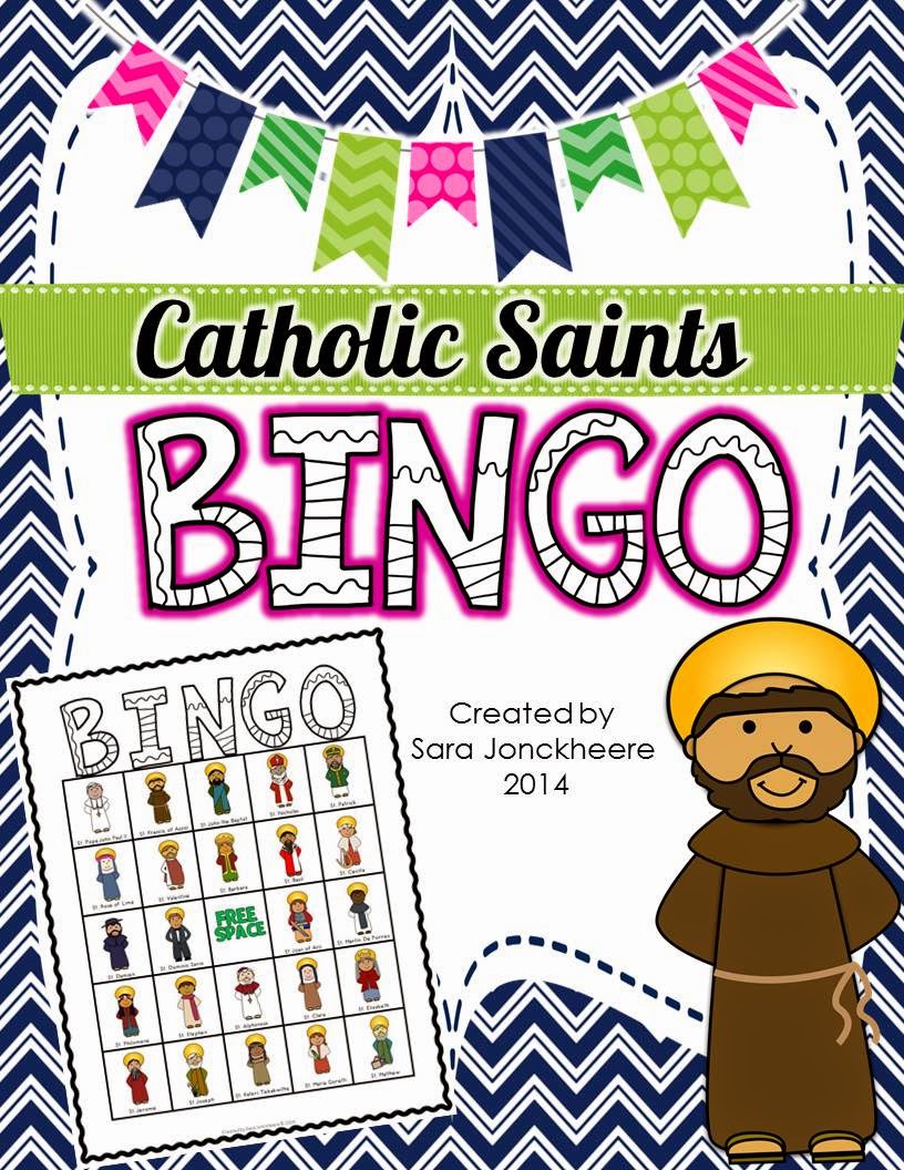 Catholic Saint Bingo The Junior Version Sara J Creations