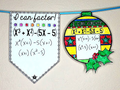 Fun with Quadratics | factoring quadratics ornaments