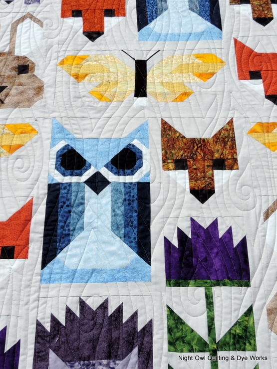My interpretation of Elizabeth Hartman's Fancy Forest quilt pattern. June  2016