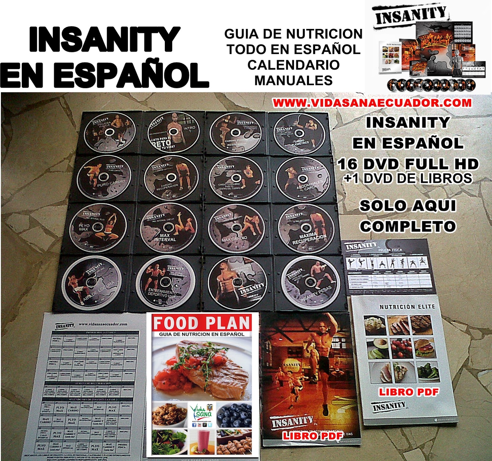 INSANITY ECUADOR WORKOUT DELUXE COMPLETO EN