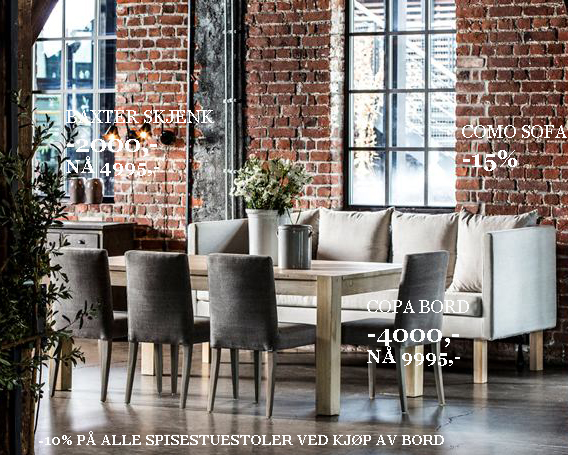 Blogg home and cottage: vi tyvstarter møbelsalget Teppe under spisestue