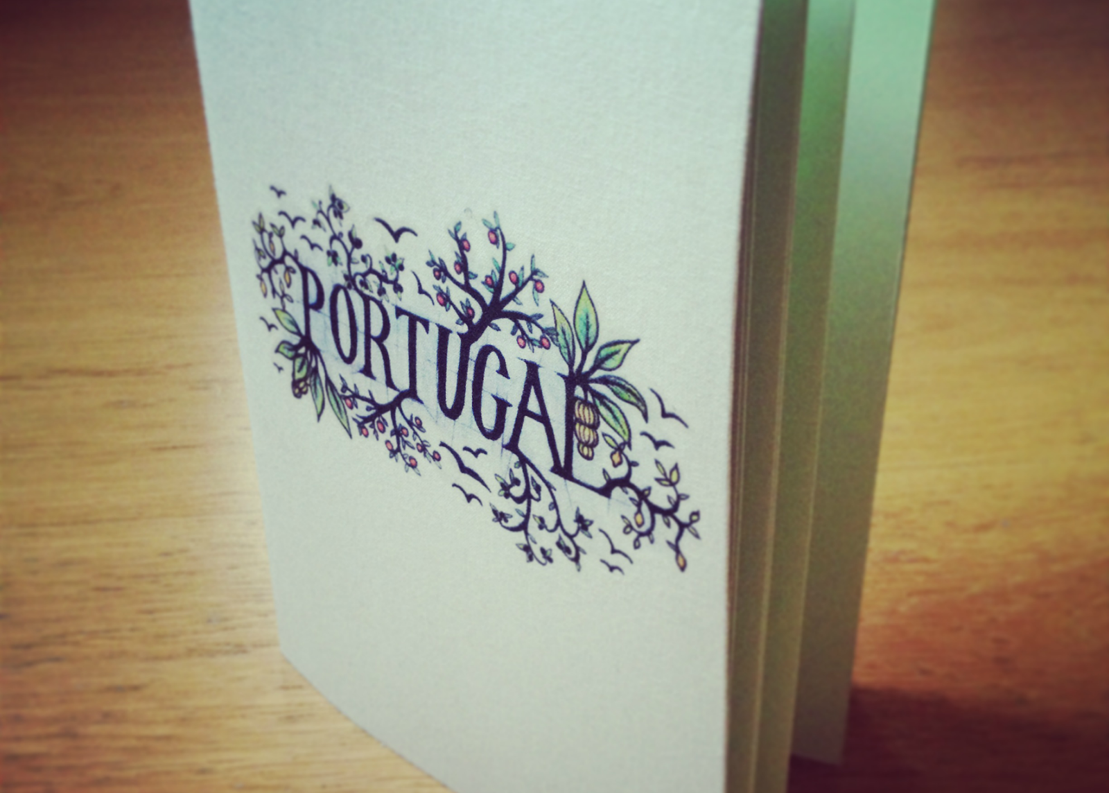 Handmade book with handmade portugal illustration