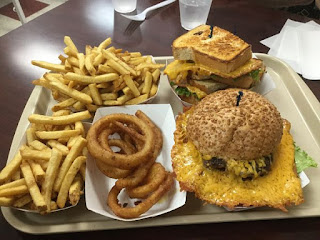 Super cheeseburgers at Squeeze Inn - Napa, Calif