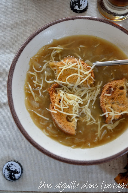 Soupe  aux oignons de Roscoff et Coreff ambrée