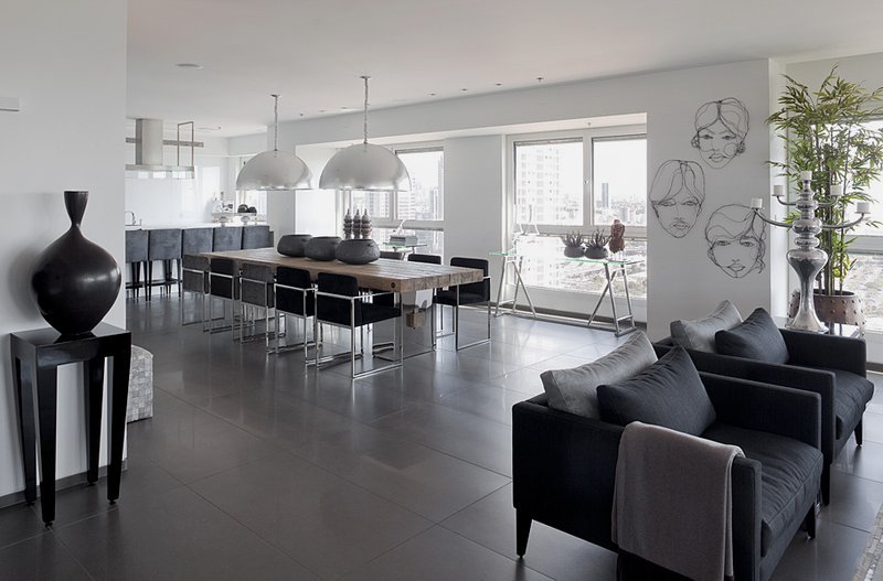 White and Gray Apartment Interior Design ~ Home Design