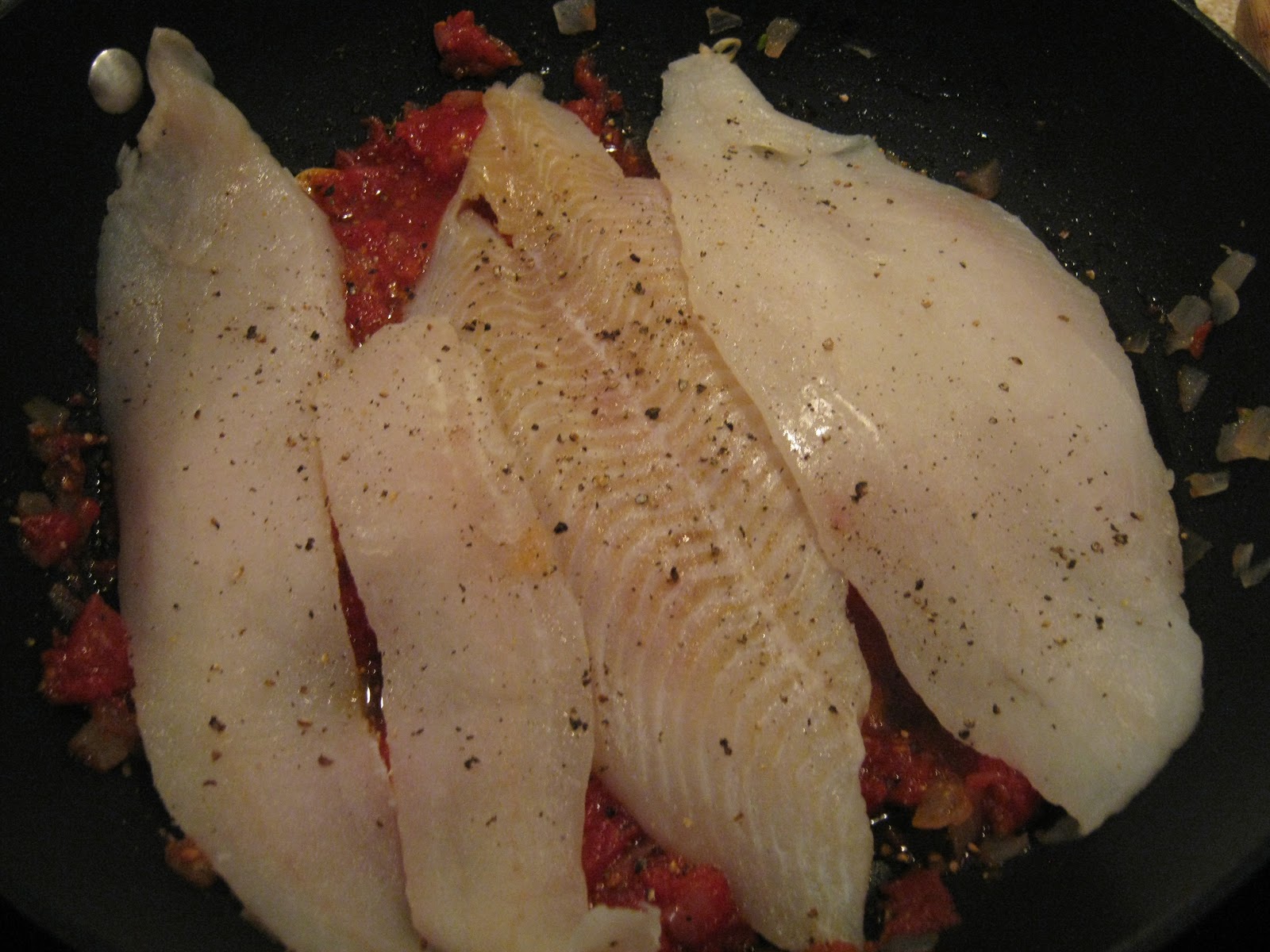Hanging Out with Grandpat Skillet Flounder with Tomatoes
