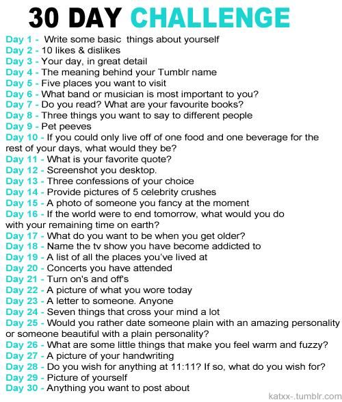 30 Days of Questions